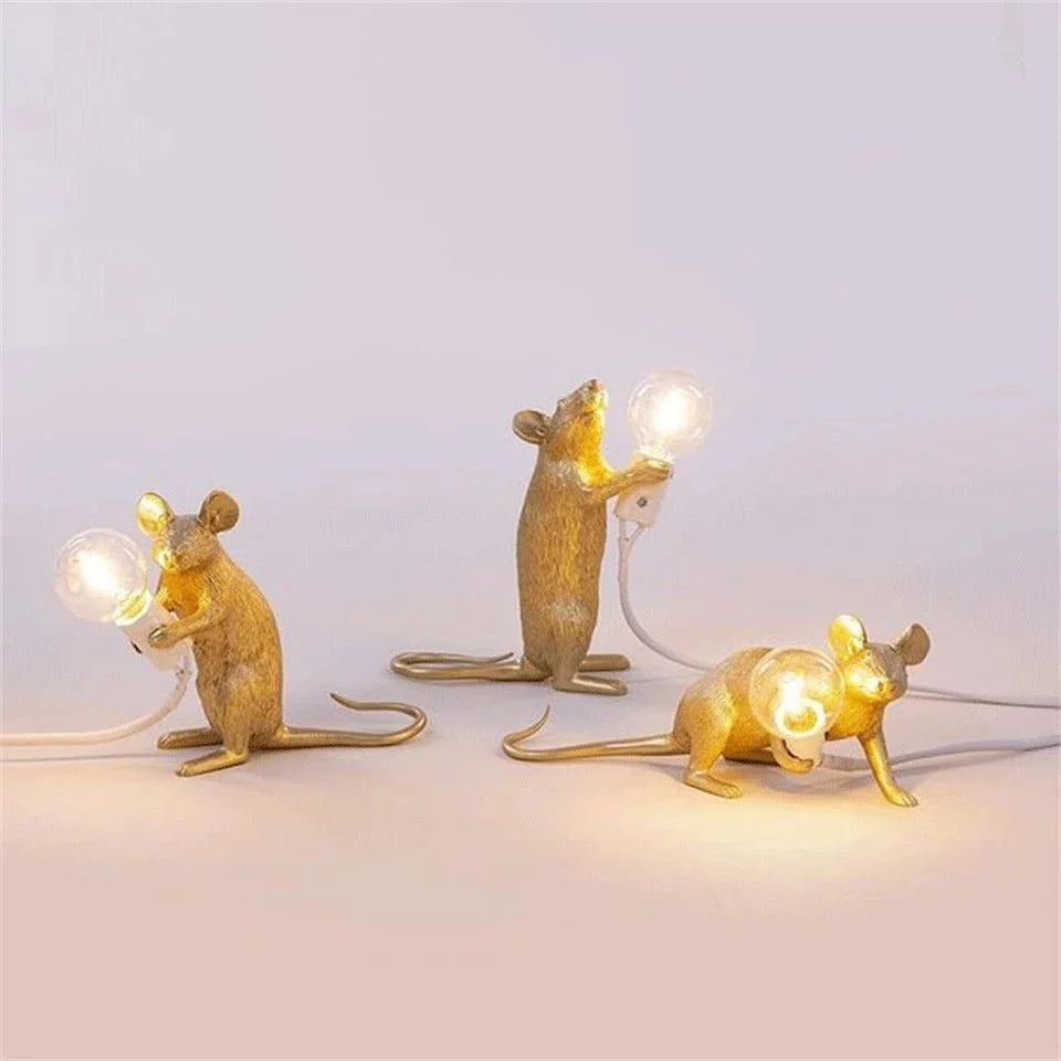 Lampe de Table Art Déco | Design Souris Élégant