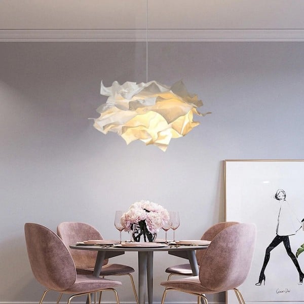 Suspension Nuage Scandinave en Papier Parchment