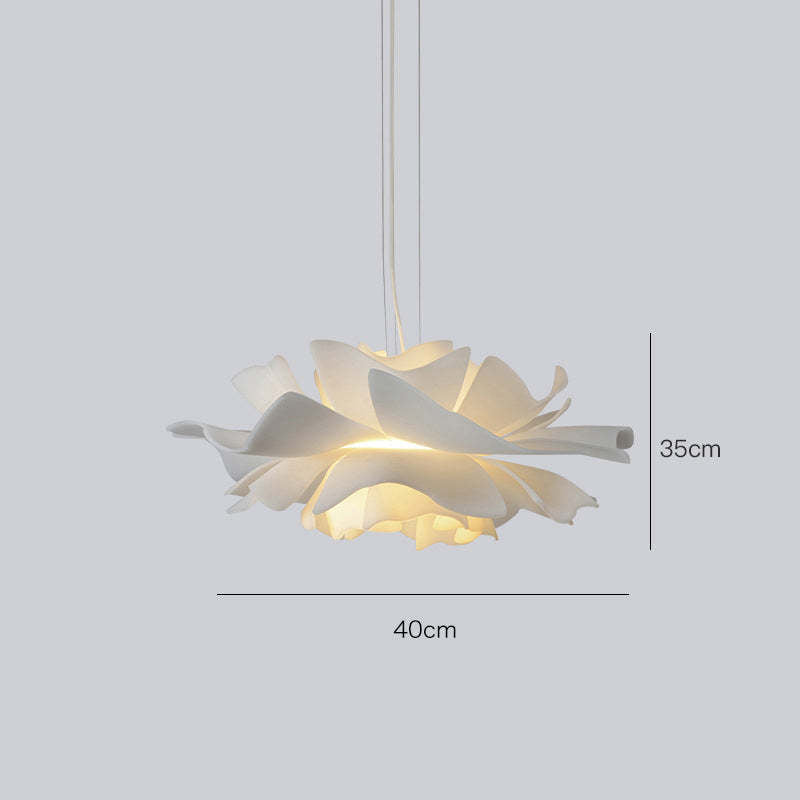 Suspension Moderne Métal Blanc Forme Fleur