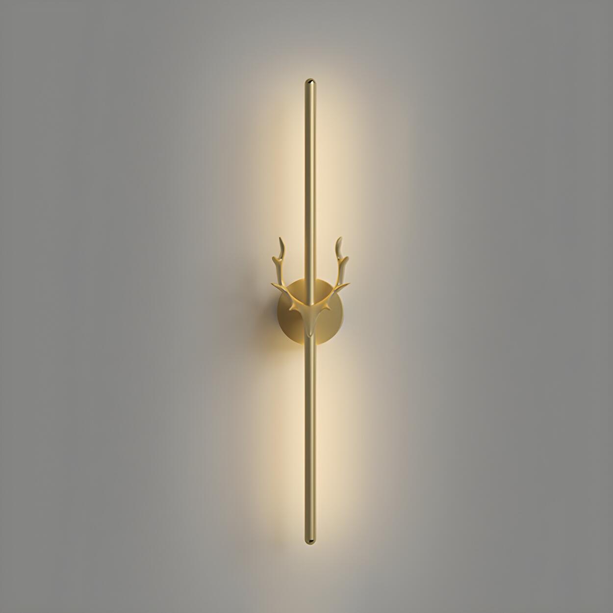 Applique Murale Moderne Noire avec Bois Doré