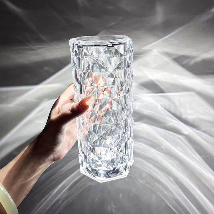 Lampe Cristal Rechargeable à Effet Diamant – Design Élégant à 3 Intensités
