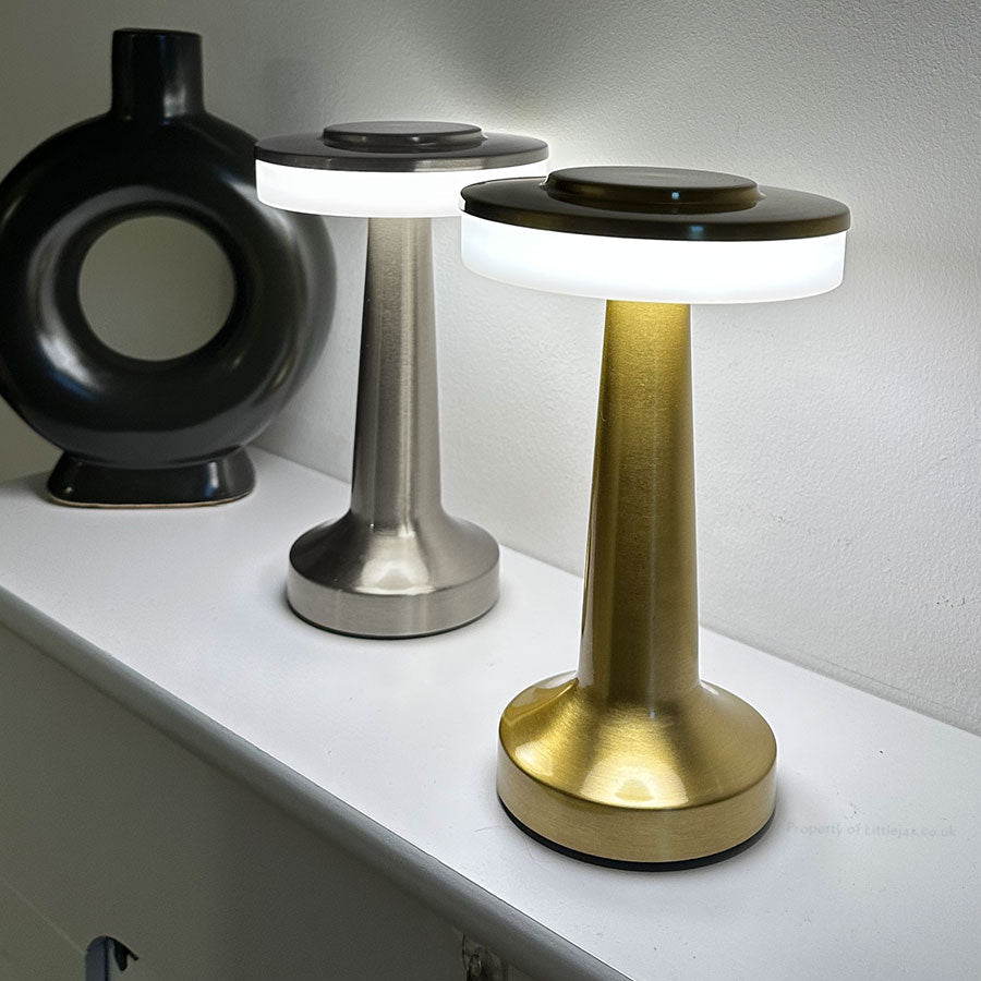 Lampe champignon moderne sans fil à tête plate - Lampe Moderne Sans Fil avec Design Minimaliste