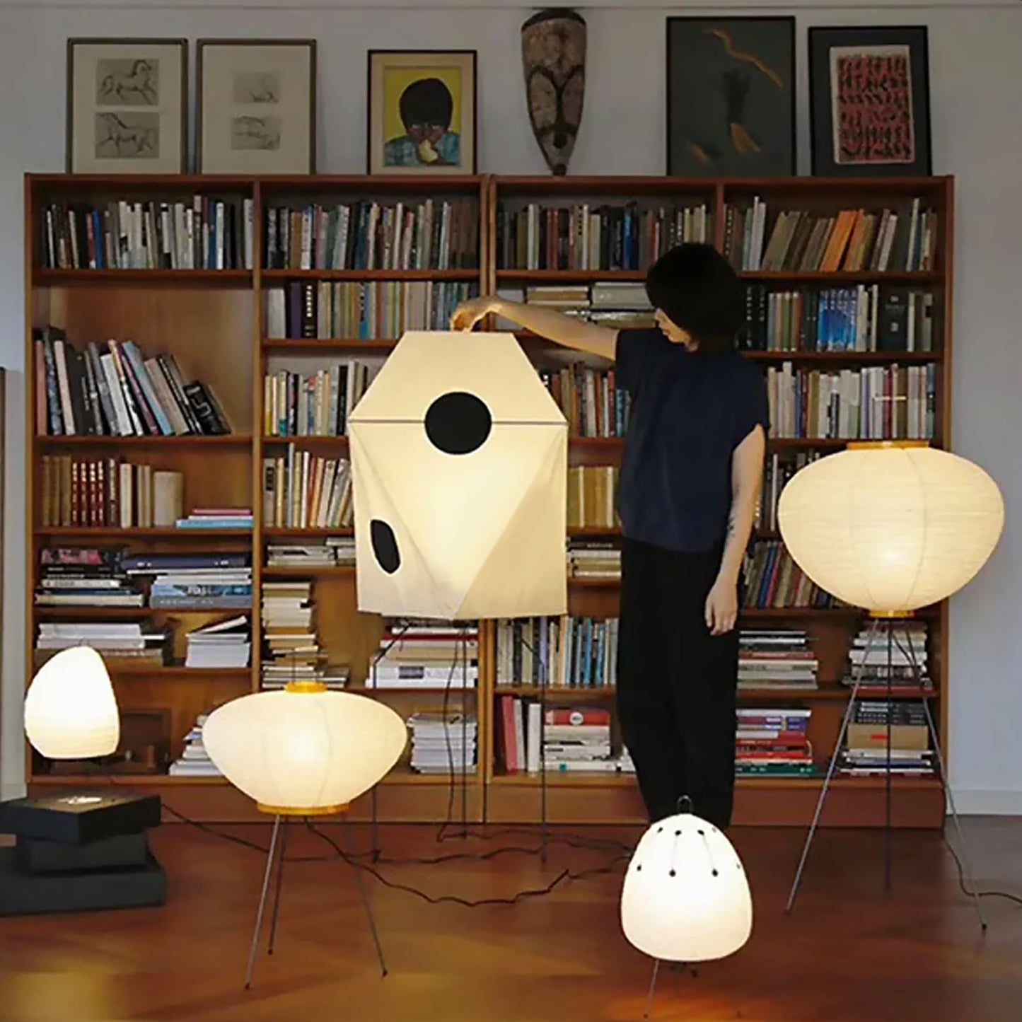 Lanterne Japonaise en Papier de Riz Wabi-Sabi – Élégance Minimaliste Inspirée du Japon