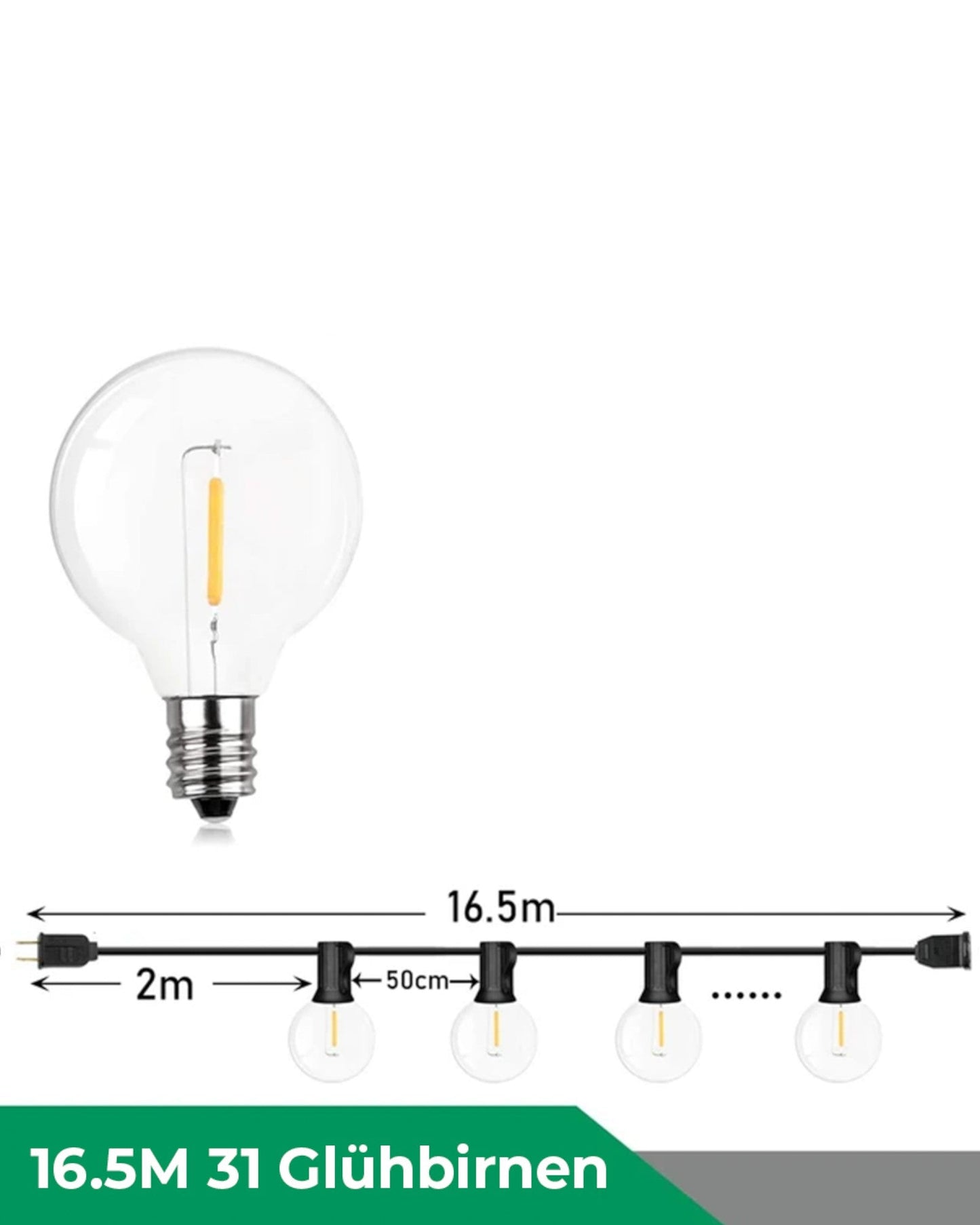 Guirlande LED Étanche pour Extérieur – Ambiance Chaleureuse Jusqu’à 150M
