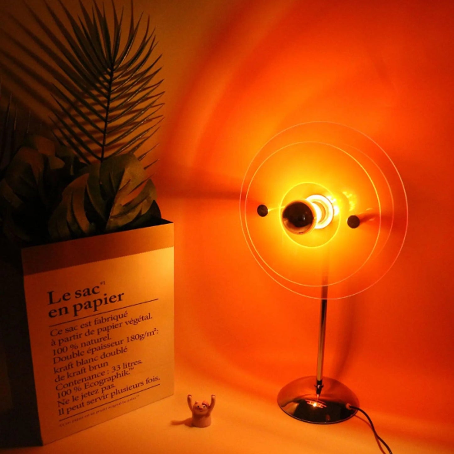 Lampe de Table Ambiance Acrylique Bauhaus – Élégance Moderne et Effet Couché de Soleil