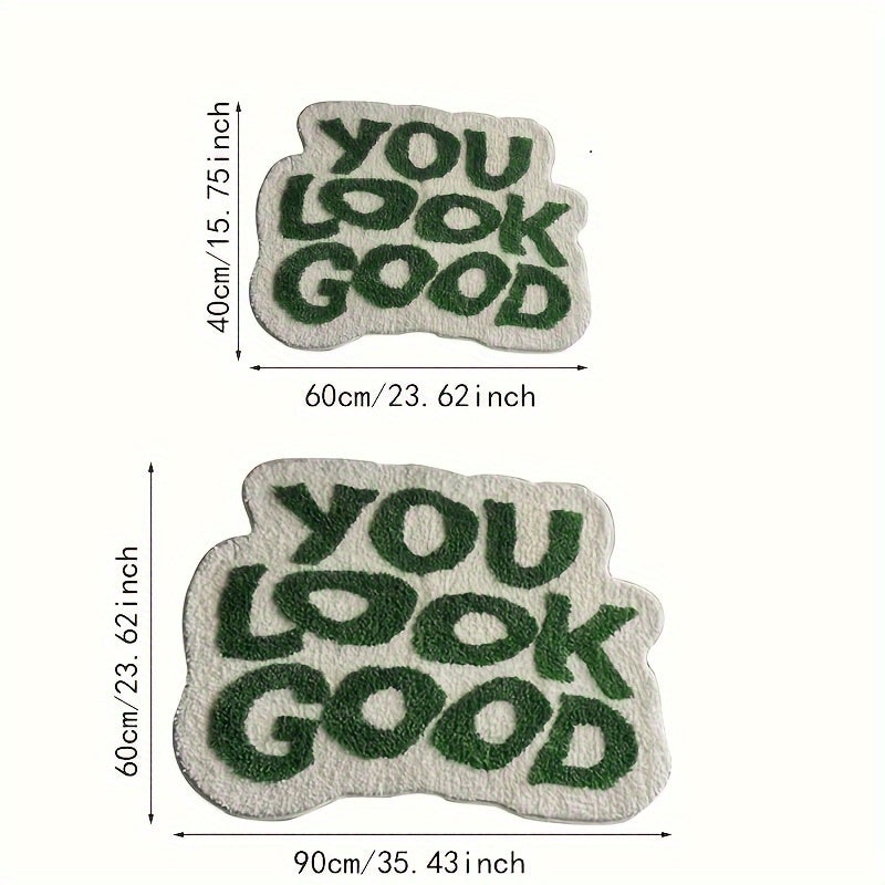 Tapis de Bain Original YOU LOOK GOOD – Moelleux, Antidérapant et Lavable