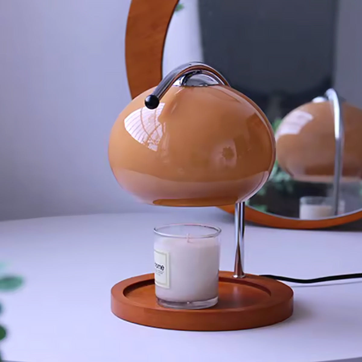 Lampe Réchauffe-Cire en Verre Rétro Dimmable – Ambiance Élégante et Chaleureuse