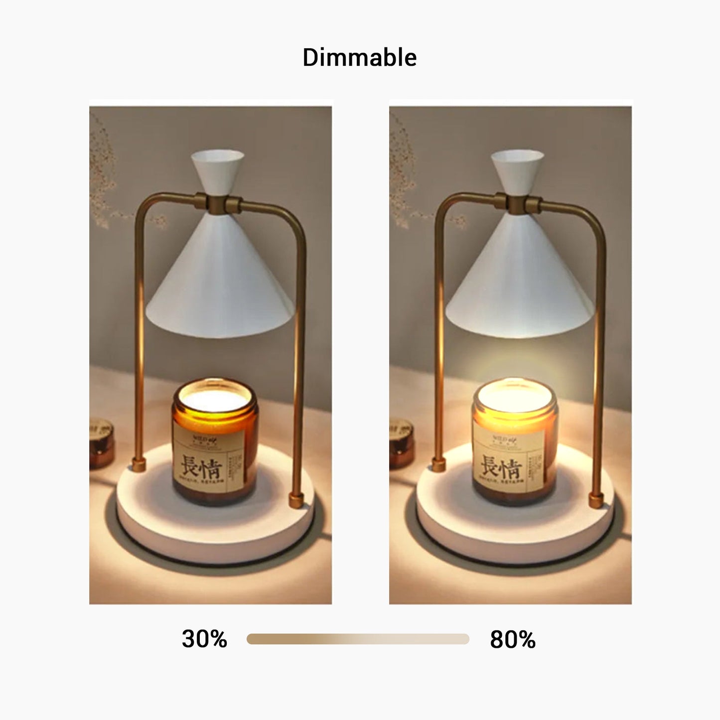 Lampe Réchauffe-Cire Dimmable Style Japonais – Élégance, Sérénité et Ambiance Chaleureuse