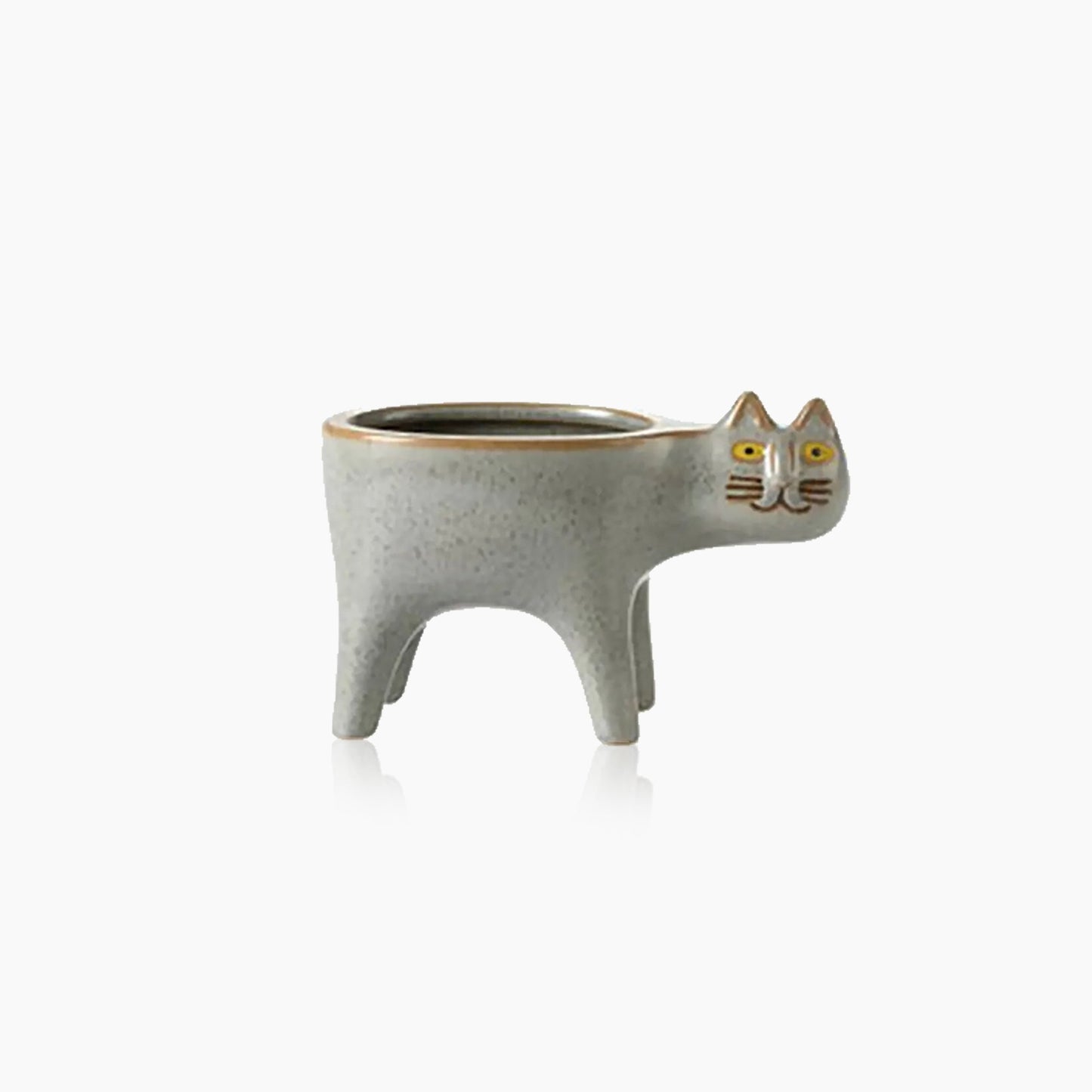 Pot de fleurs en céramique en forme de queue de chat – Une touche ludique et artisanale pour vos plantes