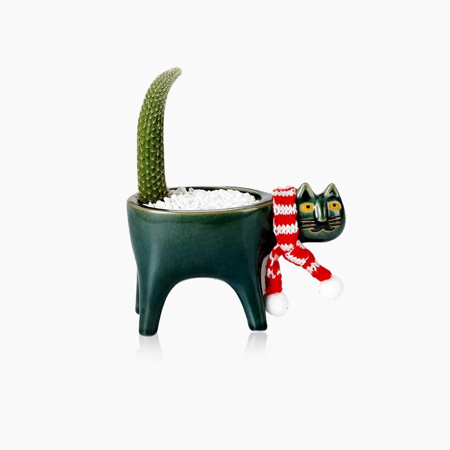 Pot de fleurs en céramique en forme de queue de chat – Une touche ludique et artisanale pour vos plantes