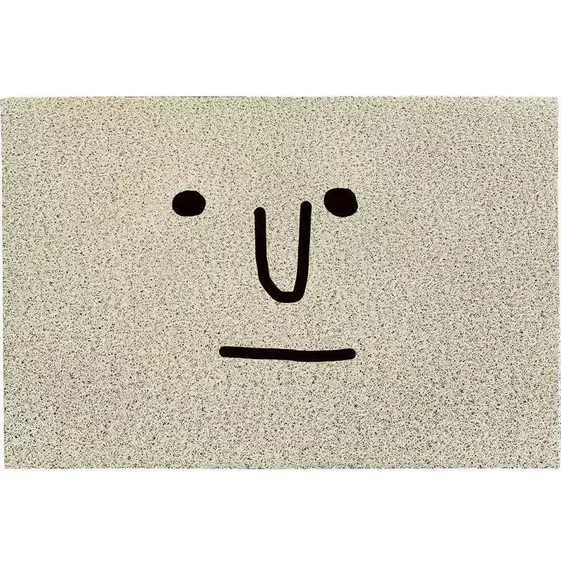 Paillasson Emoji Humeur, Antidérapant, 3 Tailles, Polyester