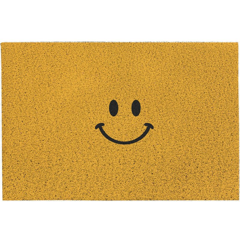 Paillasson Emoji Humeur, Antidérapant, 3 Tailles, Polyester
