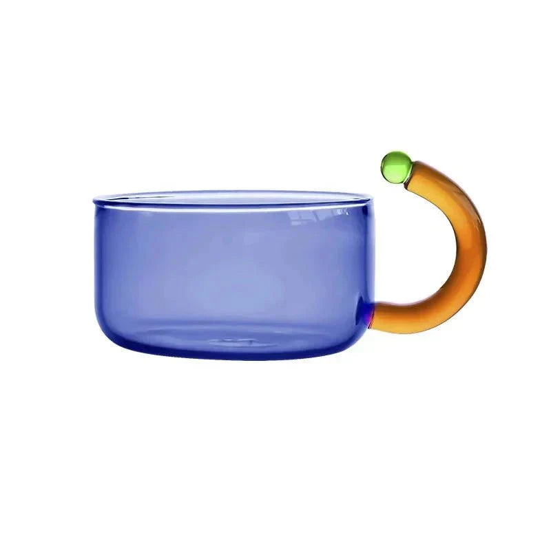PrismBrew | Bouilloire Élégante et Tasses Translucides - Couleurs Contrastées pour un Infusion Stylée