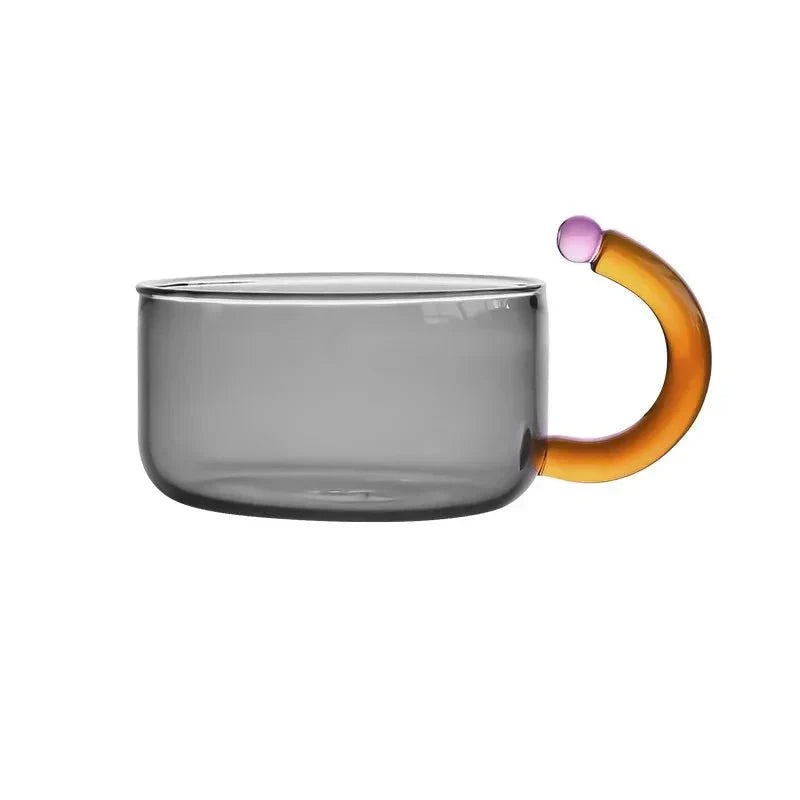 PrismBrew | Bouilloire Élégante et Tasses Translucides - Couleurs Contrastées pour un Infusion Stylée