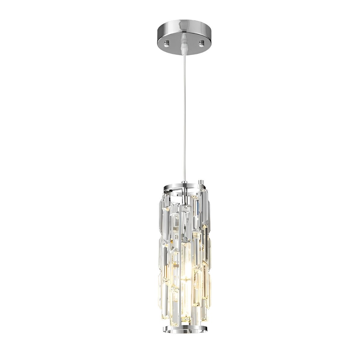 Suspension Lustre en Fer et Verre Cristal – Éclairage LED