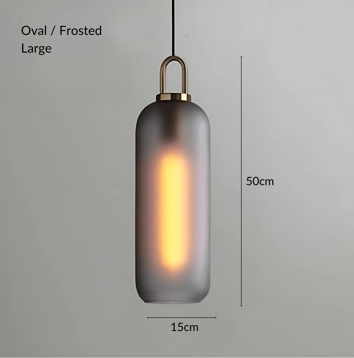 Suspension Crest, Verre Transparent ou Givré, Laiton