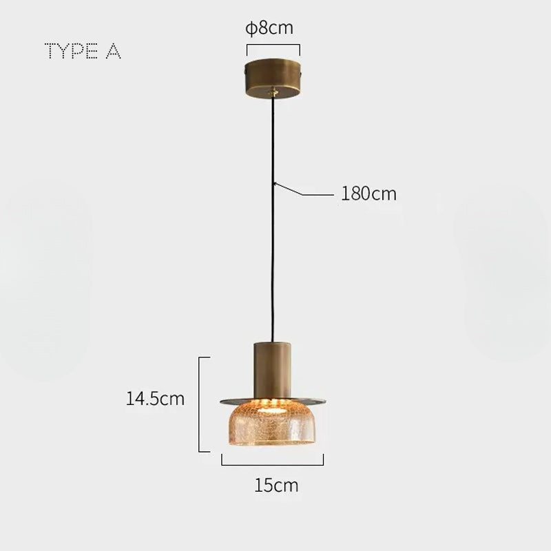 Suspension LED en Verre Craquelé CRISPIN