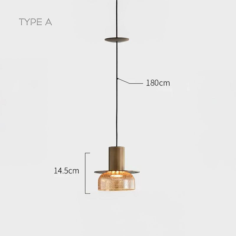Suspension LED en Verre Craquelé CRISPIN