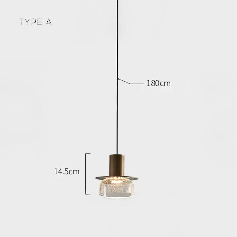 Suspension LED en Verre Craquelé CRISPIN