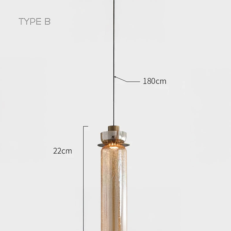 Suspension LED en Verre Craquelé CRISPIN