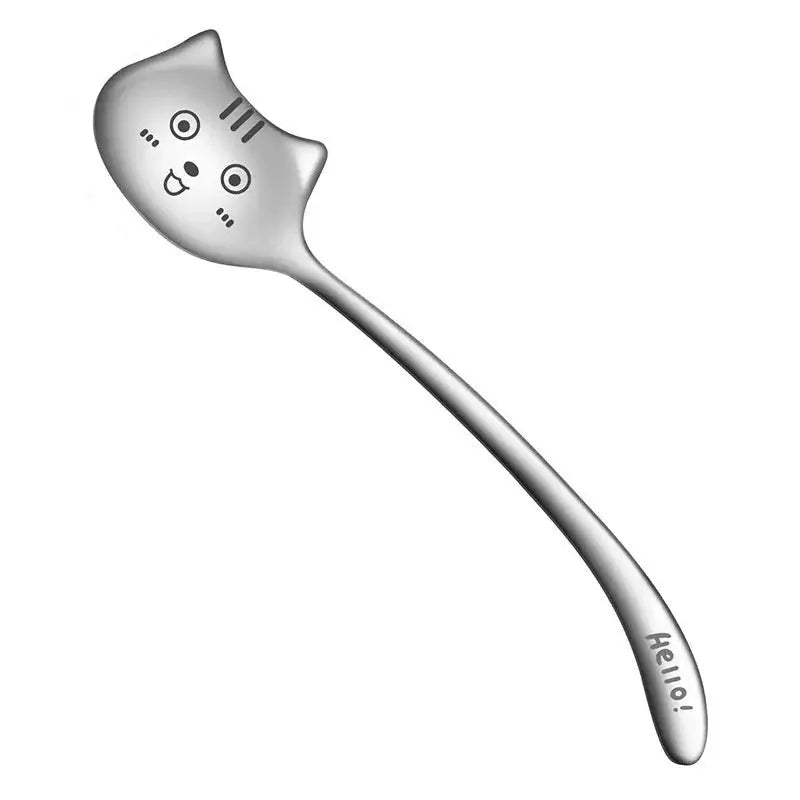 Cuillères à café chat kawaii en acier inoxydable – Lot original et mignon