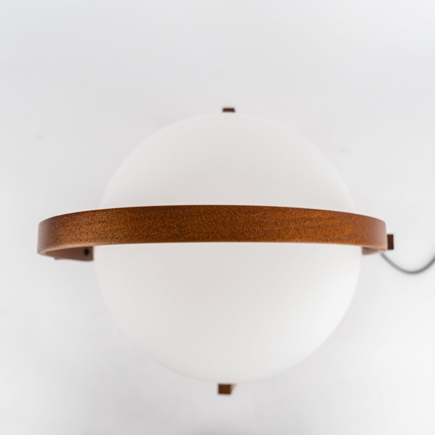 Lampe Nomade en Verre et Bois, Style Lanterne