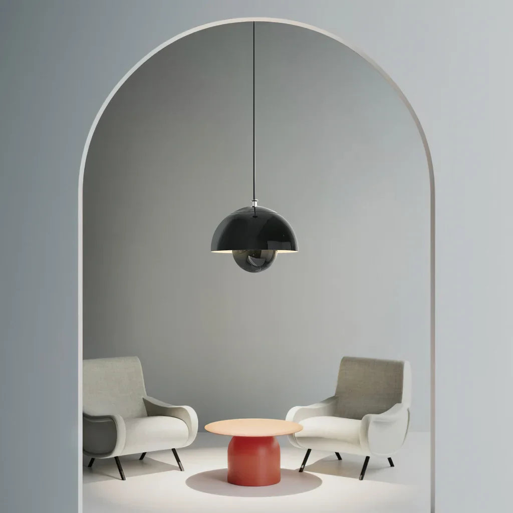 Suspension Métallique Sphérique Ymir – Élégance Nordique au Design Artistique