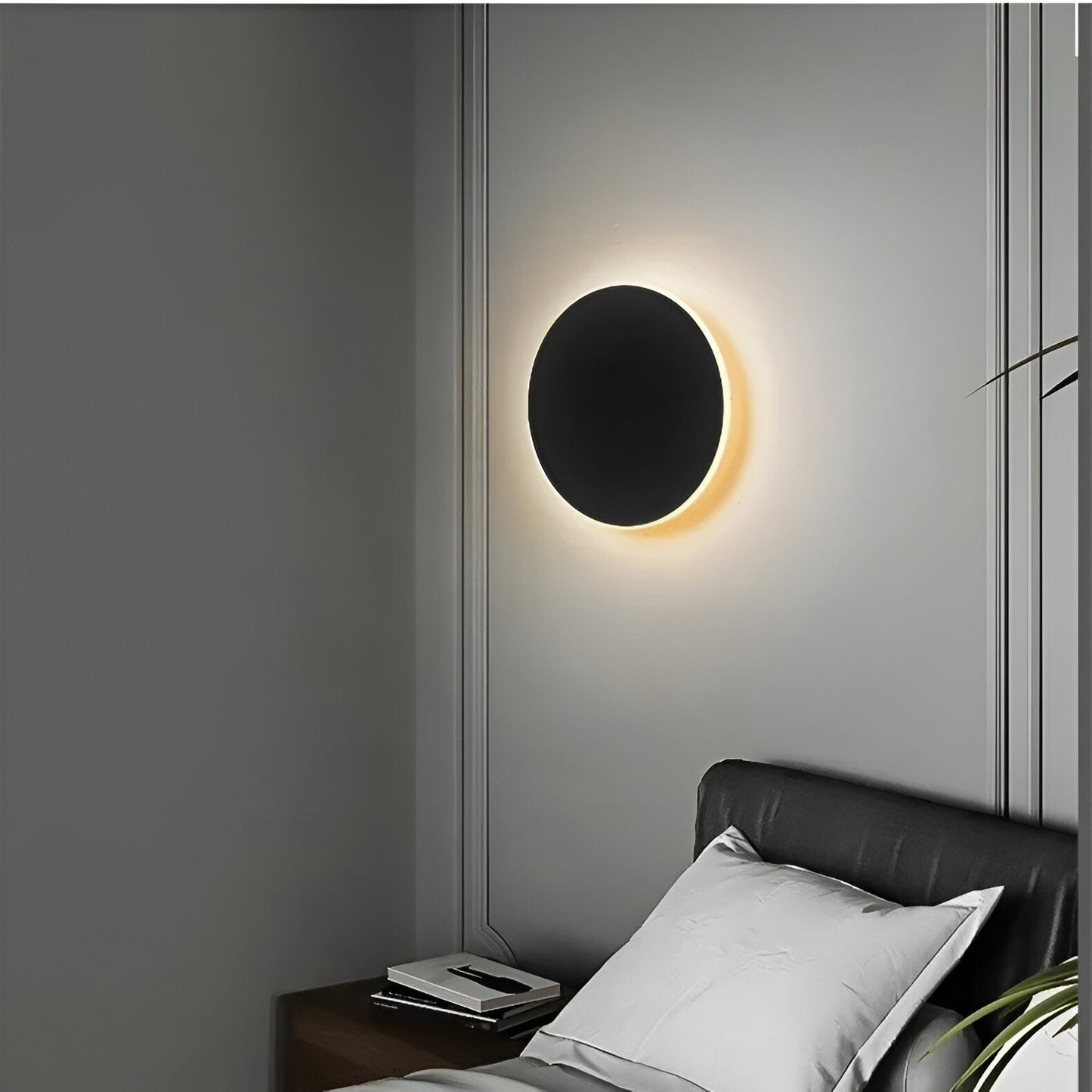 Applique LED Ronde Murale avec Capteur – Design Nordique