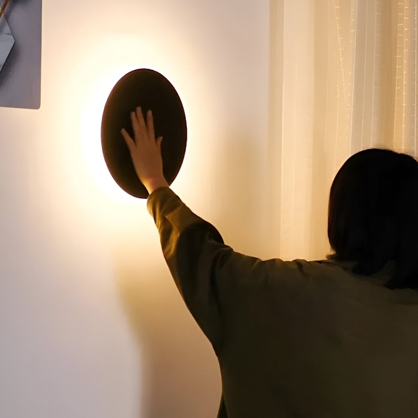 Applique LED Ronde Murale avec Capteur – Design Nordique