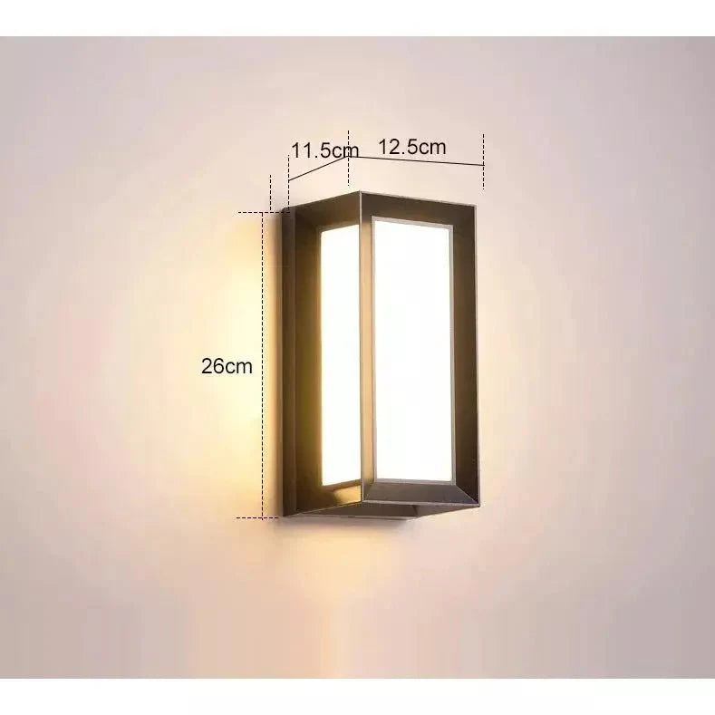 Applique Murale Extérieure LED 18W, IP65, Détecteur, Noir