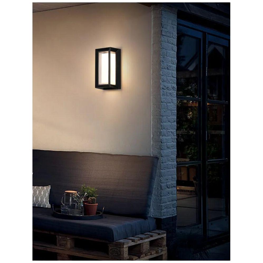 Applique Murale Extérieure LED 18W, IP65, Détecteur, Noir