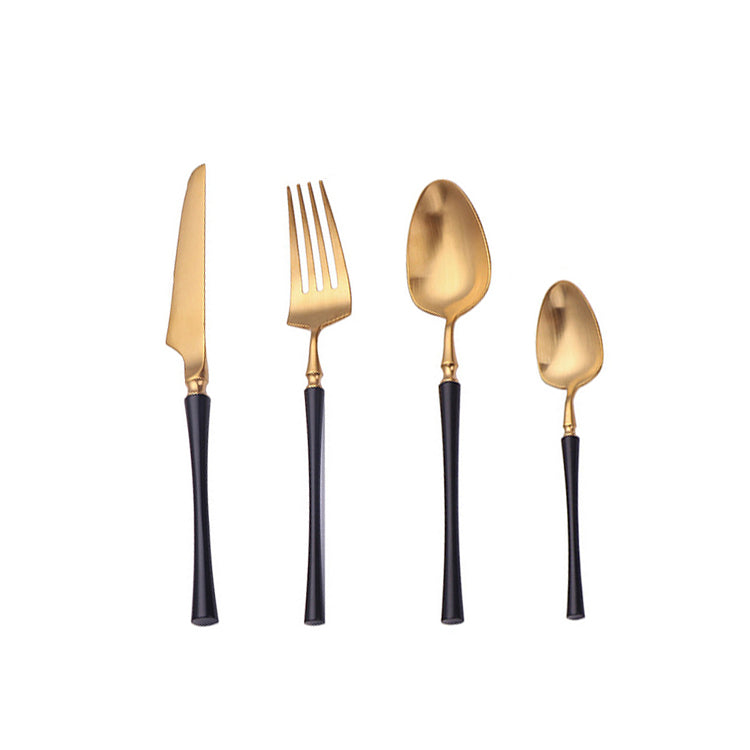 Set de Couverts 24 Pièces, Acier Inoxydable Élégant