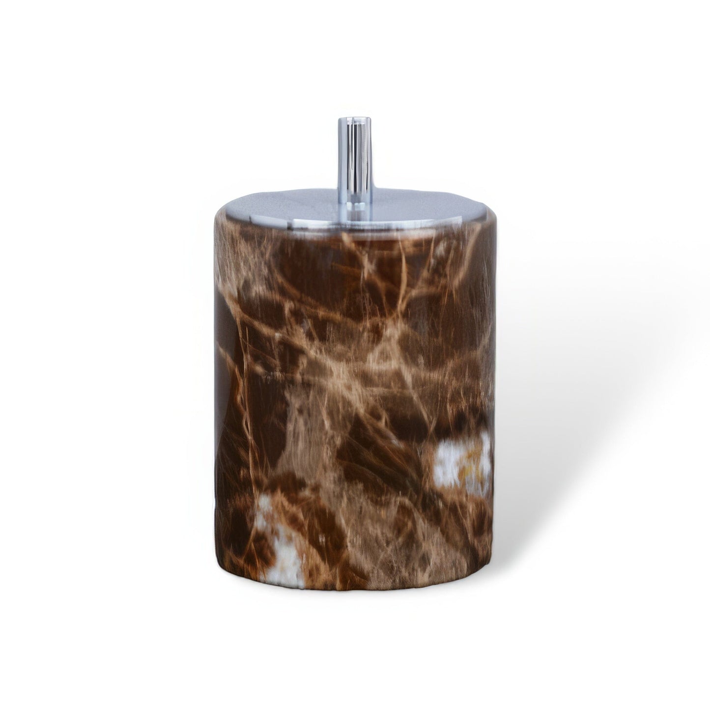 Set Accessoires Salle de Bain en Marbre Brun Naturel