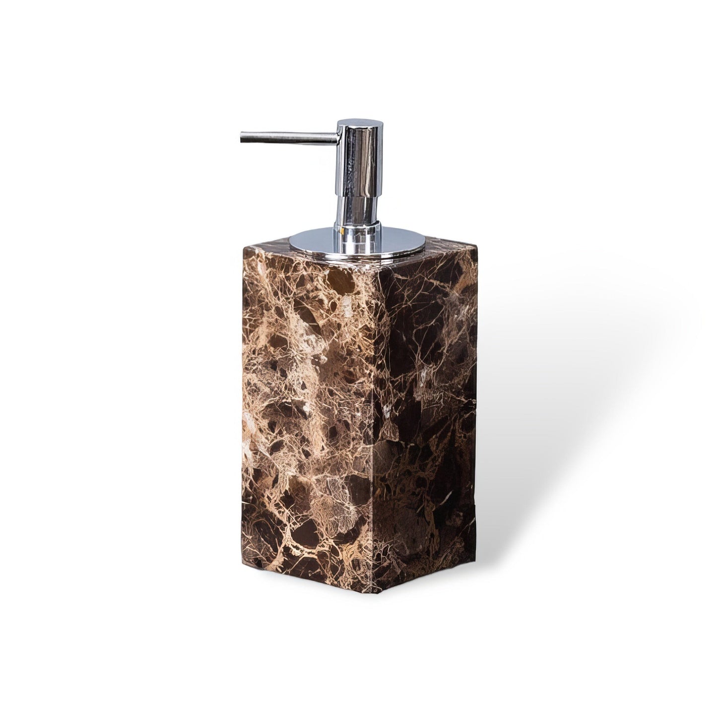 Set Accessoires Salle de Bain en Marbre Brun Naturel
