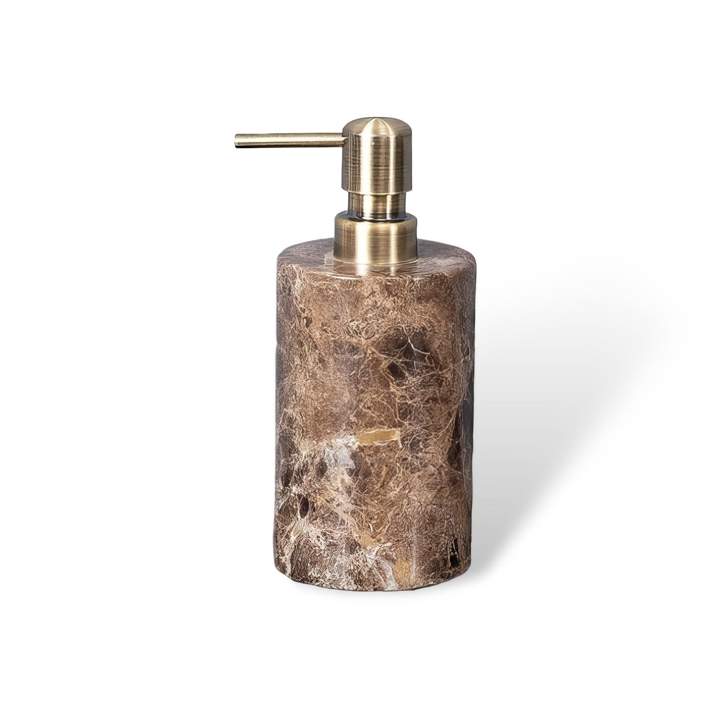 Set Accessoires Salle de Bain en Marbre Brun Naturel