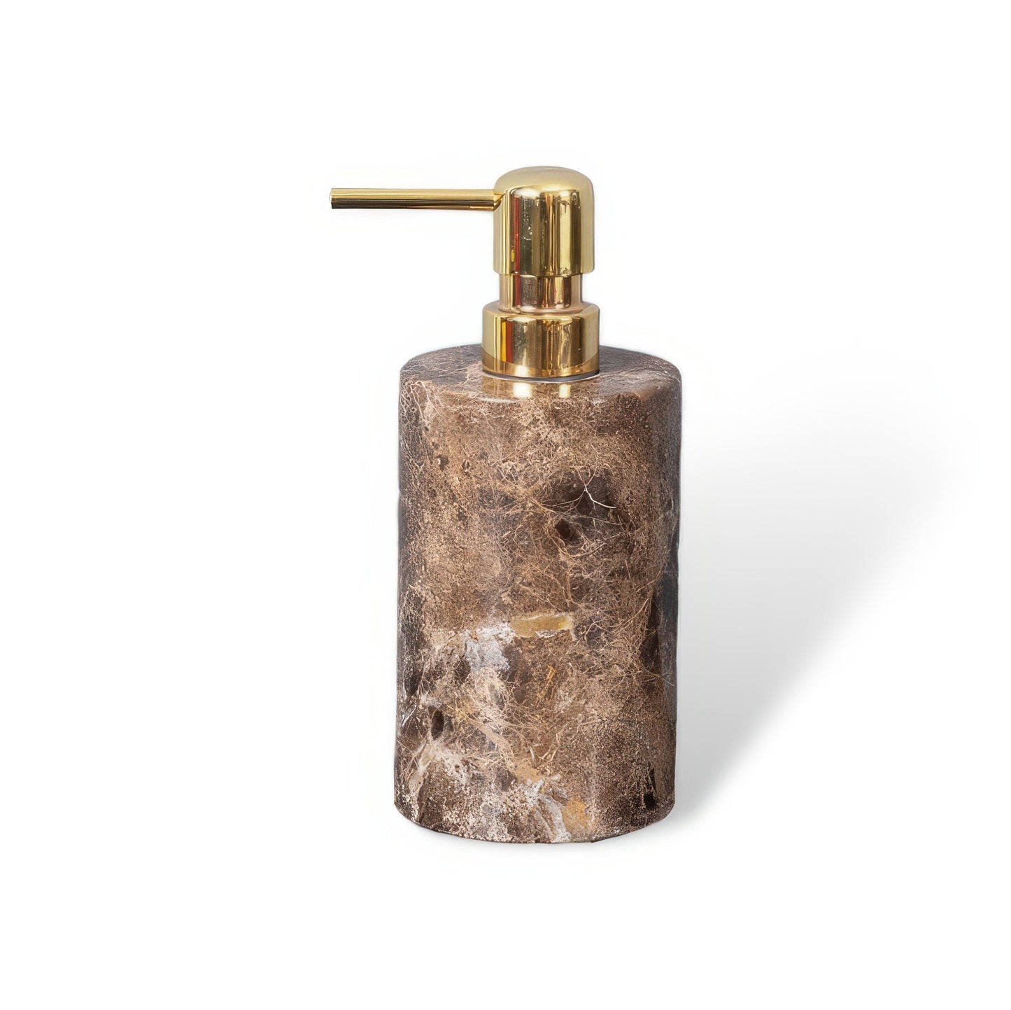 Set Accessoires Salle de Bain en Marbre Brun Naturel
