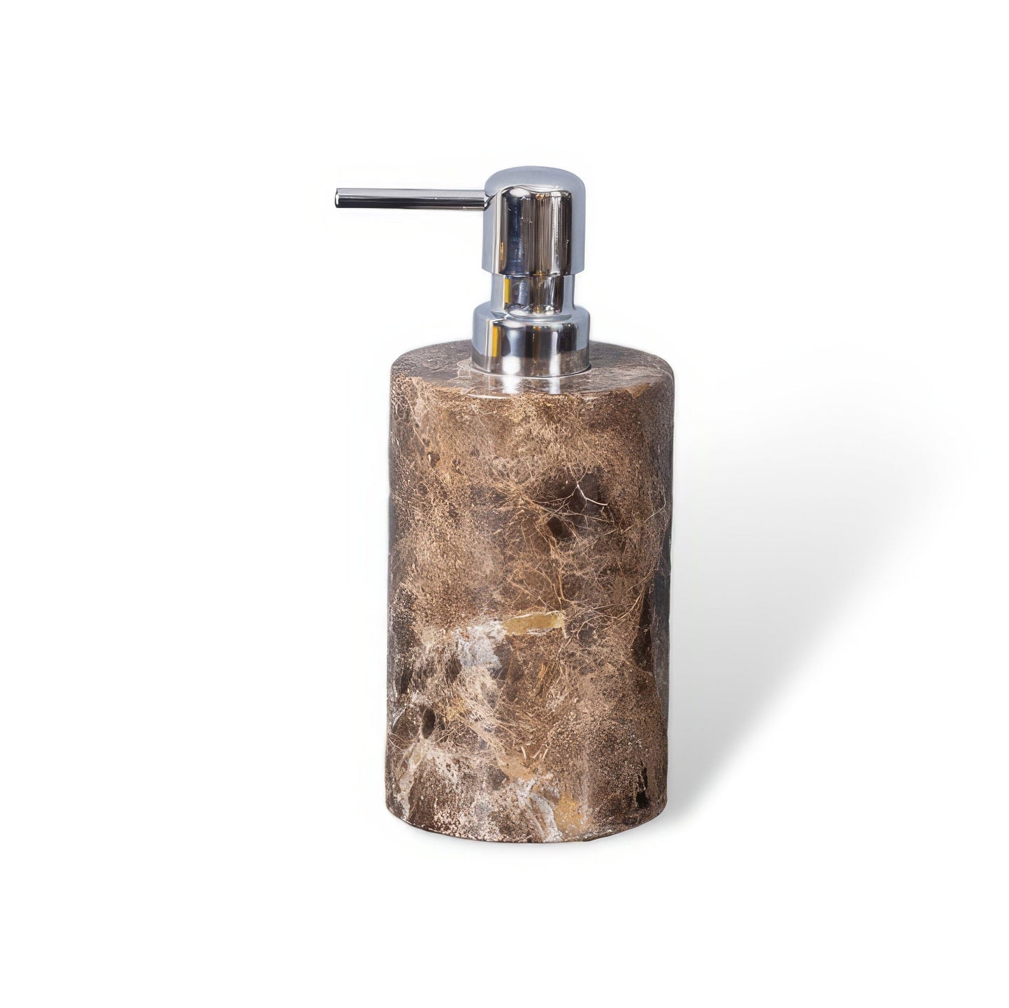Set Accessoires Salle de Bain en Marbre Brun Naturel