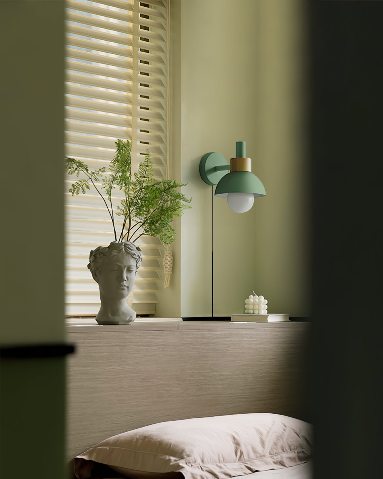 Applique Murale Fanta, LED, Métal & Bois, Prise Murale 150cm