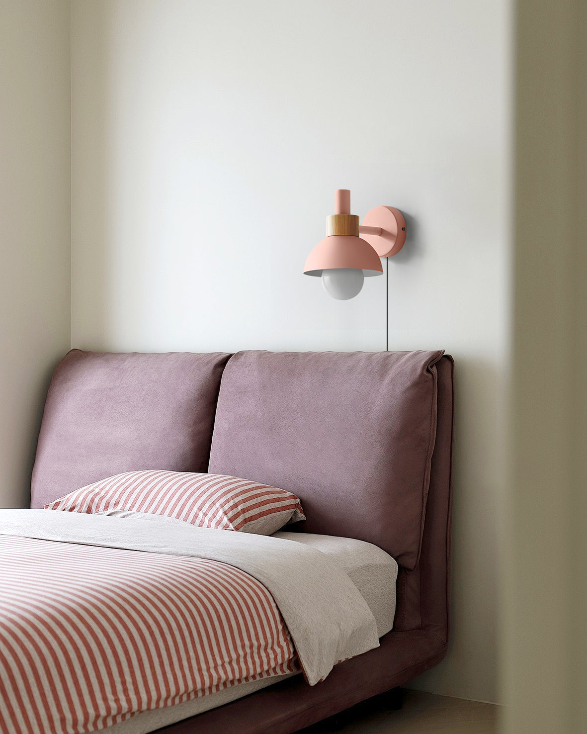 Applique Murale Fanta, LED, Métal & Bois, Prise Murale 150cm