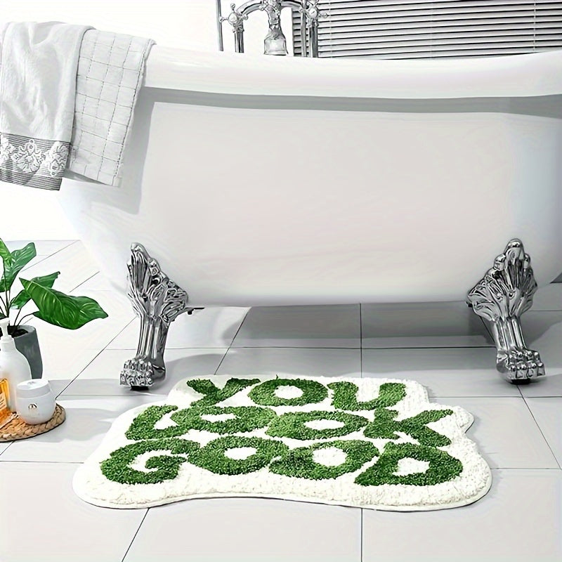 Tapis de Bain Original YOU LOOK GOOD – Moelleux, Antidérapant et Lavable