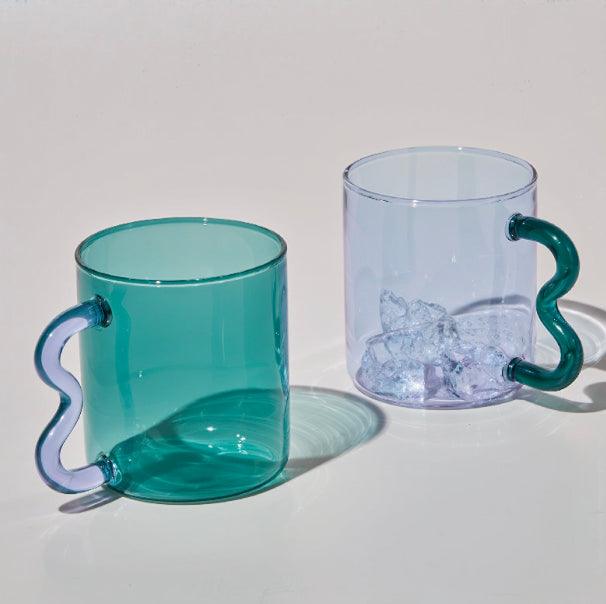 Verre Coloré Artisan – Anse Fantaisie en Relief