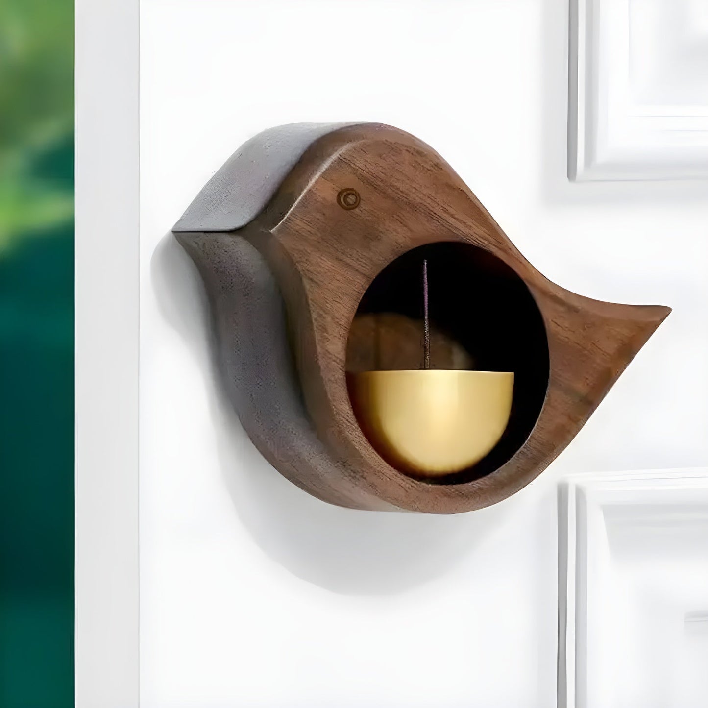 Sonnette Méditative Bois & Laiton – Carillon Apaisant pour Porte & Intérieur