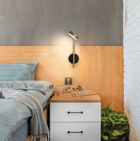 Applique Murale Moderne LED Réglable Laiton Noir