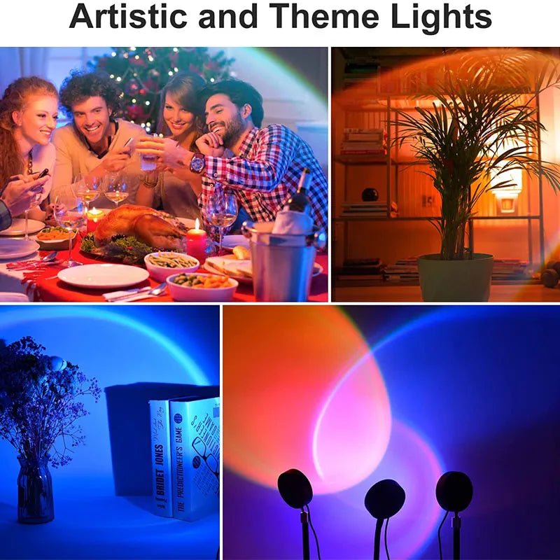 Lampe de Table | Projecteur Coucher de Soleil - 15 Couleurs au Choix