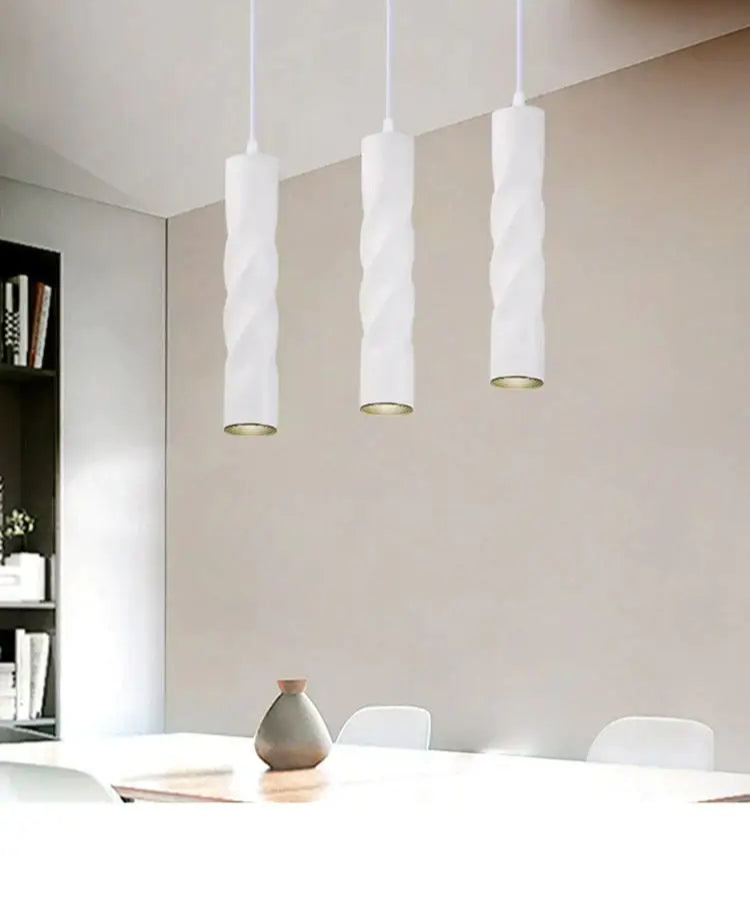 Suspension Cylindrique LED Dimmable – Noir ou Blanc