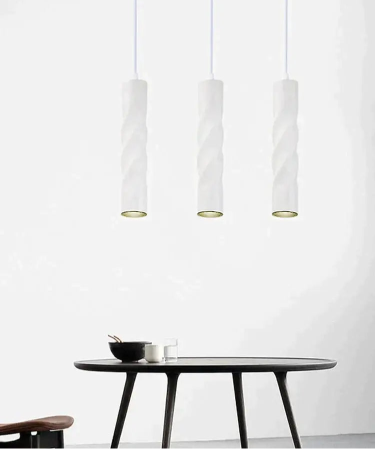 Suspension Cylindrique LED Dimmable – Noir ou Blanc