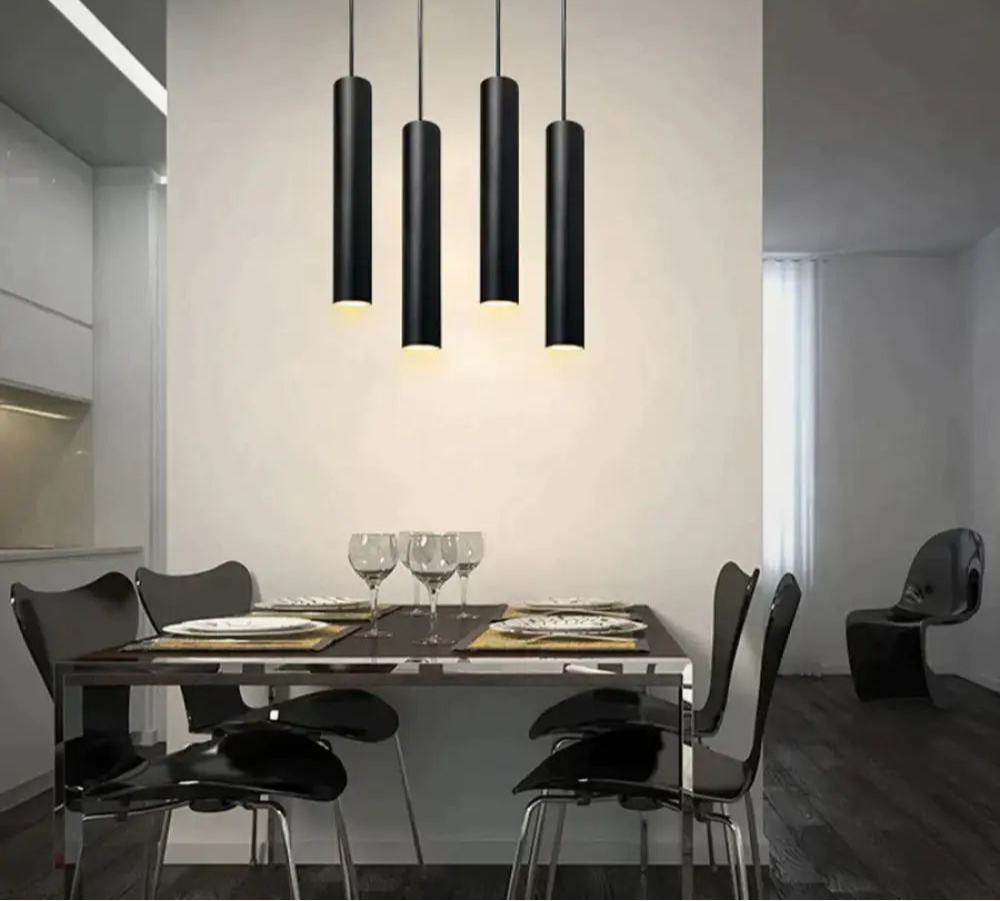 Suspension Cylindrique LED Dimmable – Noir ou Blanc