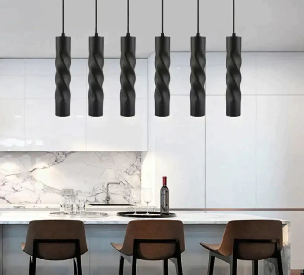 Suspension Cylindrique LED Dimmable – Noir ou Blanc