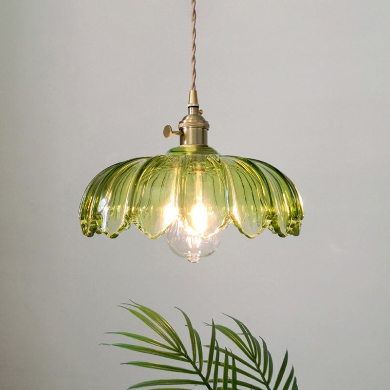 Suspension Vintage Émaillée à Motif Floral | Charme Rétro et Élégance