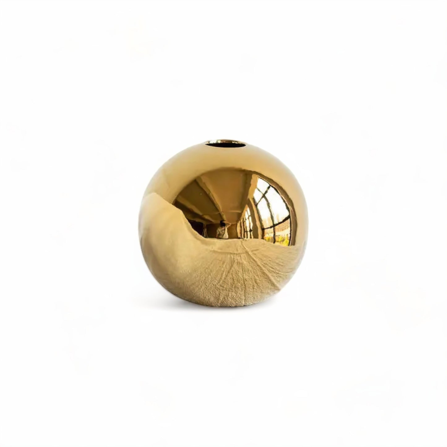 Collection de Vases Boule Dorée – Glamour Sculptural pour Votre Intérieur